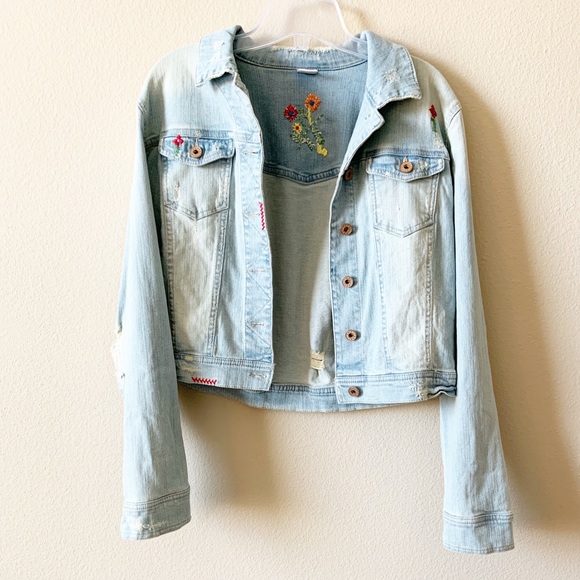 Tinseltown Floral Embroidered Denim 